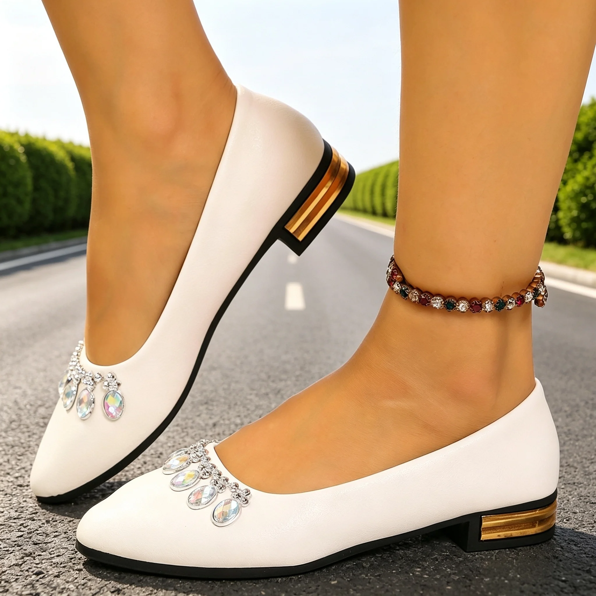Espadrille Slip On - Dames Flats Pointed Toe Balletschoenen Plus
