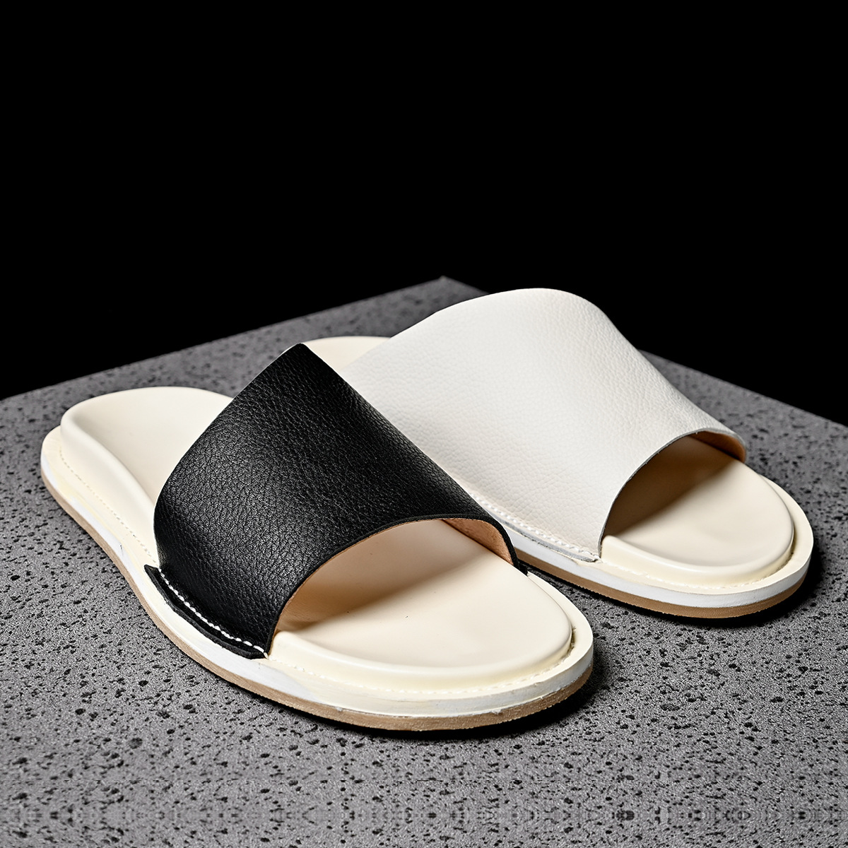 Hoge kwaliteit zachte mannen l - Flip Flop Leather Men recensie en prijs